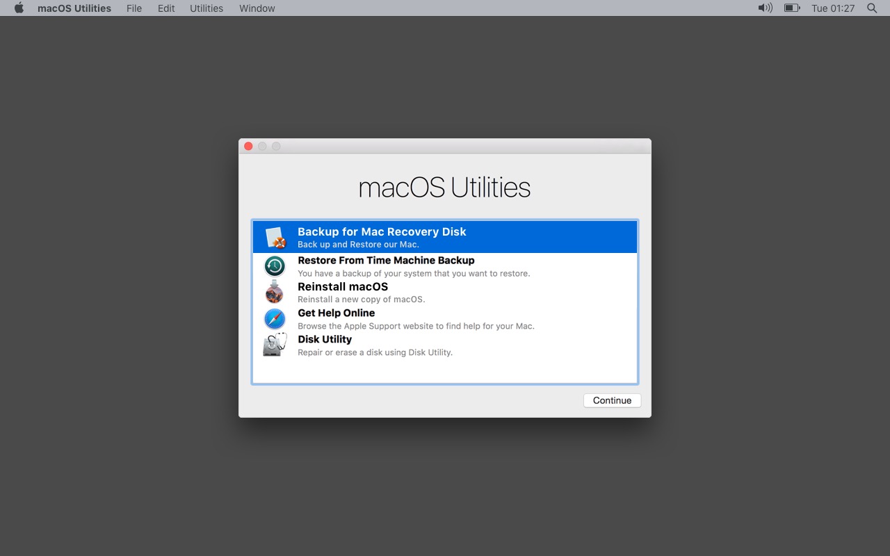 backup a macbook onto an external hard drive as a dmg file